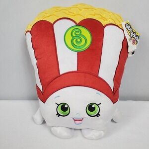 Shopkins Poppy Corn Scented Plush Popcorn Bucket Character Red White Yellow New